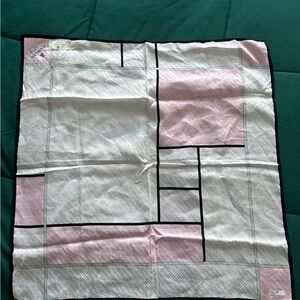 Lanvin Pink and White Patterned Scarf